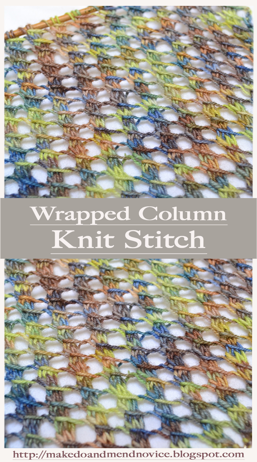 Knitting Novice: The Weekly Swatch: Wrapped Openwork Lace Columns